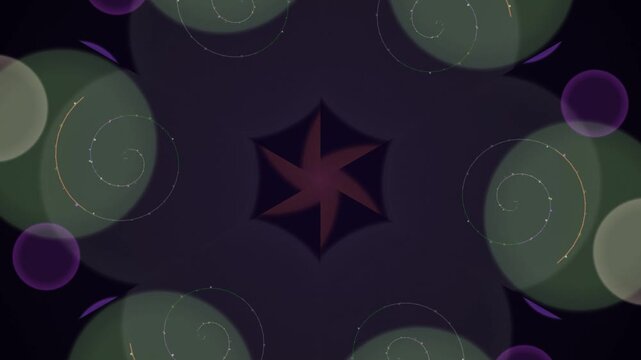 Abstract Geometric Shapes with Dark Background.