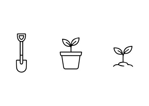 Garden line icon set vector
Vector set of icons on a white background
