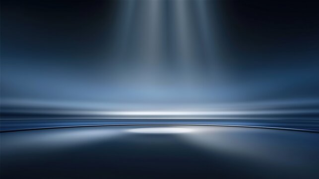 Blue Gradient Background with Light Rays for Product Display