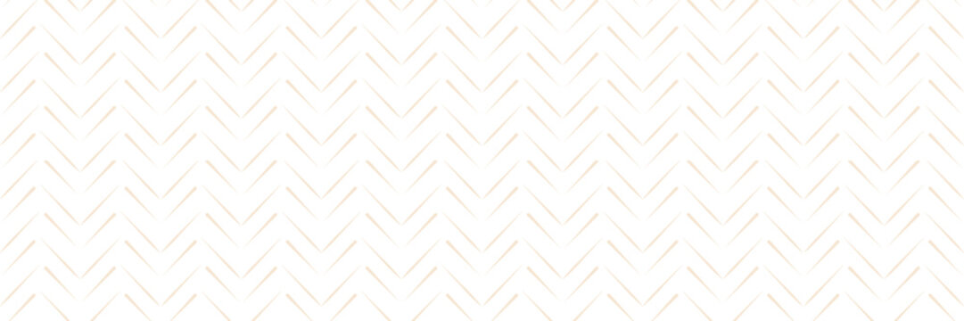 Modern minimalist geometric chevron light neutral beige seamless vector pattern banner background