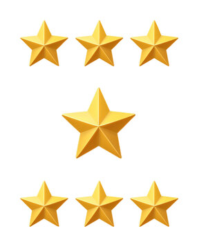 Conjunto de Estrelas Douradas: Um aglomerado de estrelas douradas brilhantes, dispostas em uma composi&ccedil;&atilde;o visualmente atraente, perfeita para transmitir conceitos de excel&ecirc;ncia e qualidade.