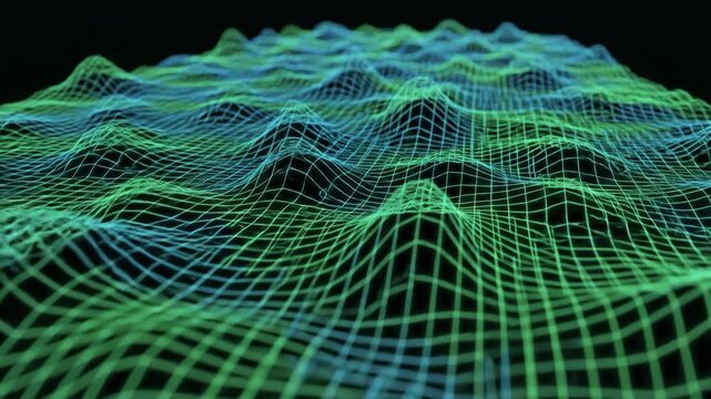 Green grid network visualization technology.