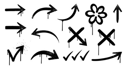 Graffiti Style Arrows and Symbols Collection.