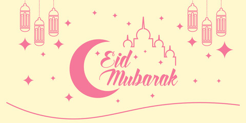 Eid Mubarak Celebration Background. Ramadan Kareem Background. Islamic background Concept.