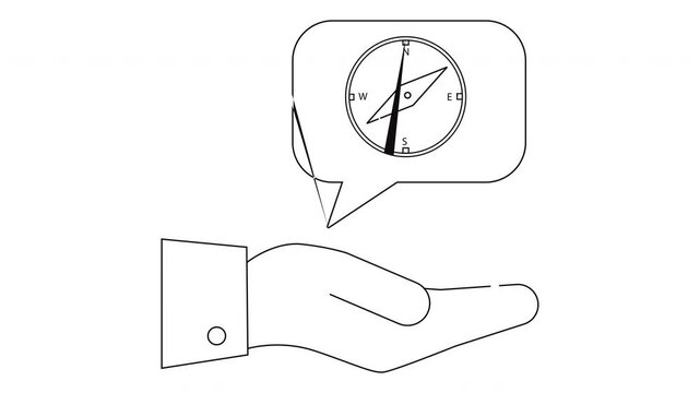 Hand Holding Compass - Guidance and Direction Concept Video.