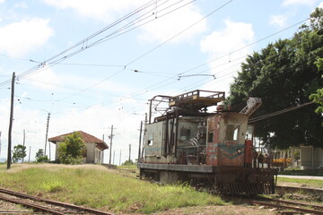 Fototapeta premium train on the railway