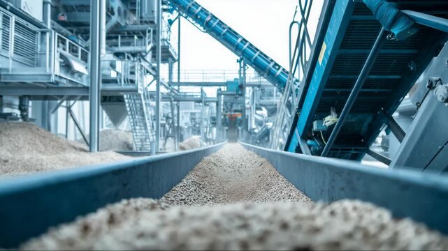 Bulk material handling system for industrial production