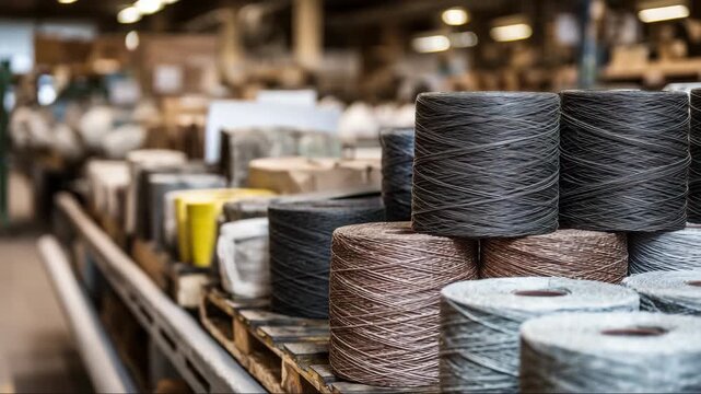 Bulk twine and yarn inventory for manufacturing and retail supply