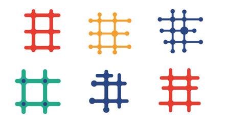 Obraz premium Structural Grid Line minimal abstract concept illustration