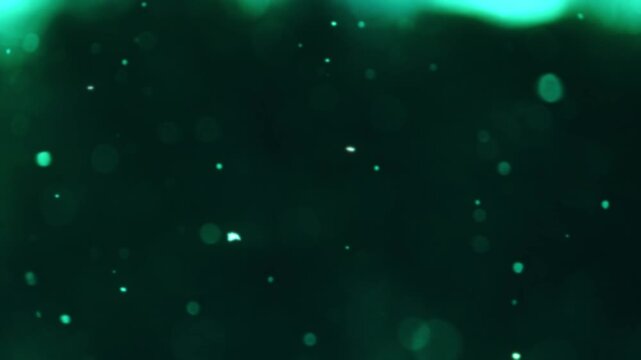 Glow Beneath Water. Luminous Particles In Aquatic Scene. Gentle Glowing Specks Create Ocean Tranquility