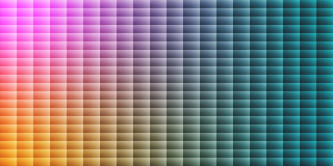 Abstract Geometric Mosaic Background with Gradient Square Grid and Grainy Texture