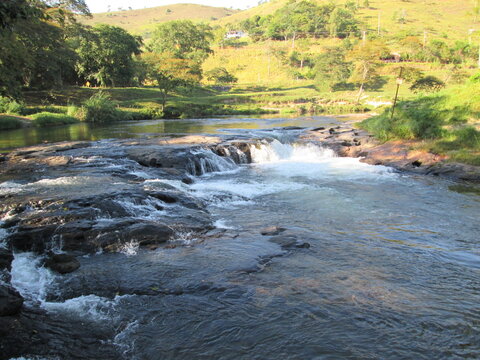 Lidice waterfall in Pirai River, Rio Claro,  State of Rio de Janeiro, Brazil.