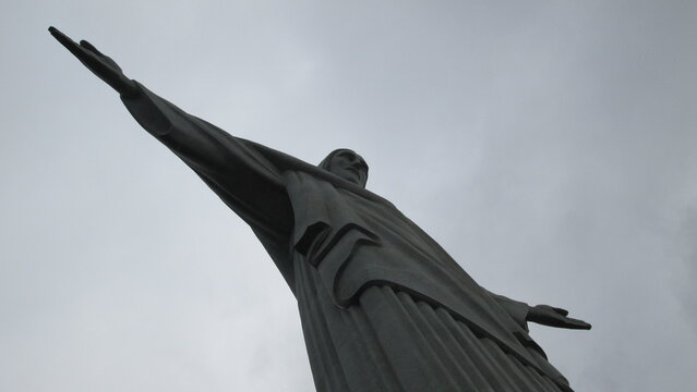 Rio de Janeiro, Brazil, May 29, 2014:  Christ the Redeemer (Cristo Redentor), colossal statue of Jesus Christ at the summit of Mount Corcovado, Rio de Janeiro, southeastern Brazil. 