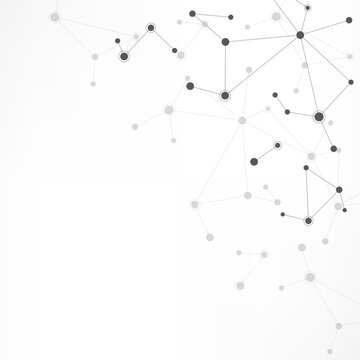 Molecular structure and genetic engineering, molecules DNA, neural network, scientific research. Abstract background for innovation technology, science, healthcare, and medicine