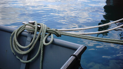 ropes mooring a boat
