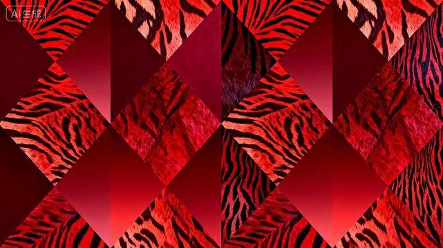 Red tiger skin pattern design