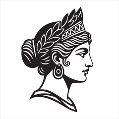 Greek Goddess Side Profile Portrait © Mun