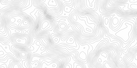 Topographic seamless map pattern with contour lines. Abstract geographic elevation design, lines sea map modern white background. © coal digger