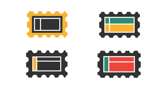 Registered Mail Stam creative modern art vector