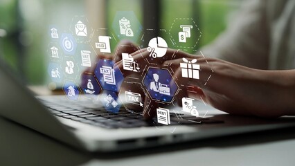 Concept of tax and financial management ensures compliance. This system streamlines tax processes,...