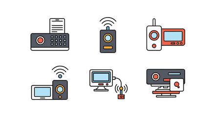 Remote Desktop Devic abstract smooth color vector