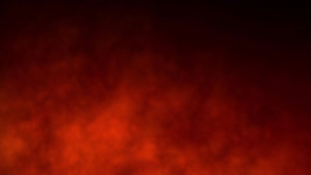 Bright Orange Flames and Thick Fire Smoke Filling Lower Half Seamless Loop Fire Overlay Alpha Channel Isolated On Black Background Abstract Fire Smoke Flame Fog Effect 4K