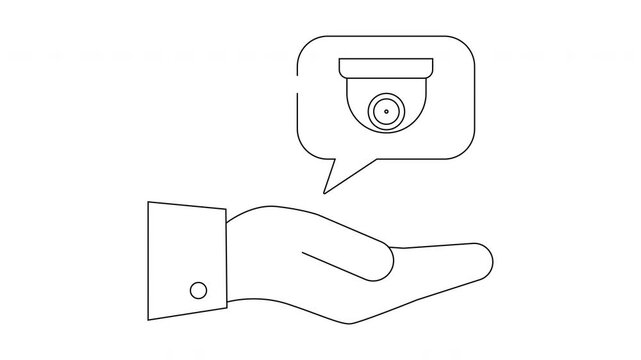 Security Camera in Hand - Safety and Surveillance Concept.