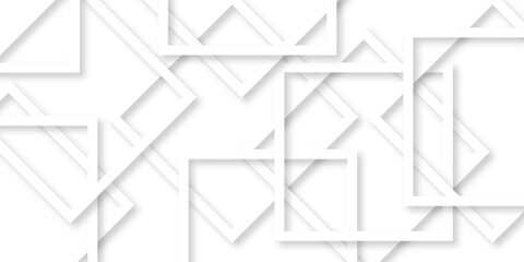 Modern Abstract white background design with layers of textured white transparent material, Minimal geometric white light background triangle white technology vector. Abstract graphic Banner design.