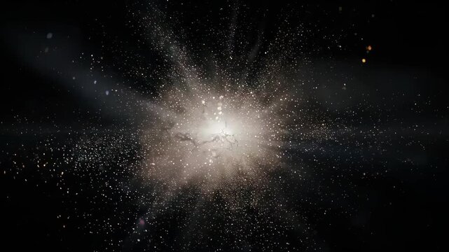 Supernova Explosion in Deep Space Scene.