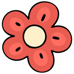 Cute Flower Illustration | Kawaii Kids Spring Floral PNG