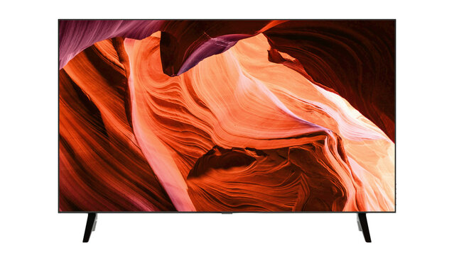 Ultra HD OLED TV Display with Vibrant Canyon Display Isolated on Transparent Background