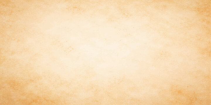 A blank aged parchment background with a stained grunge texture and worn antique surface provides a vintage brown paper design for a retro page or ancient canvas art