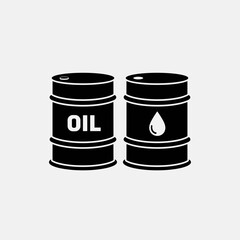 Oil Barrel Icon Vector &ndash; Petroleum Drum Silhouette Energy Industry Illustration