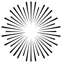 Obraz premium Abstract radiating lines burst from center graphic element