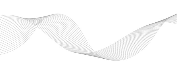 Elegant Abstract Wavy Lines on White Background