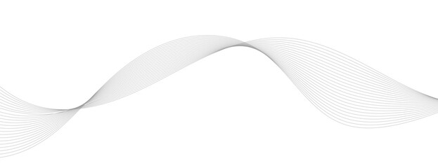 Elegant Abstract Wavy Lines on White Background