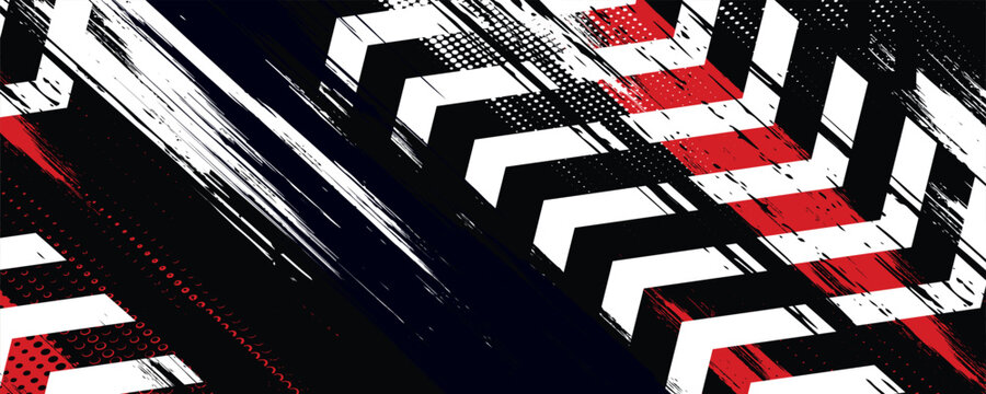 Exclusive red and black color combination sport racing car livery design, for universal medium eps10 vector ready to print.