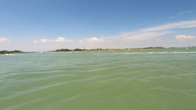 Church of Santa Maria Assunta on the island of Torcello, seen from Burano, Venice, Italy