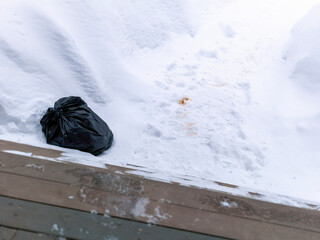 garbage black plastic bag