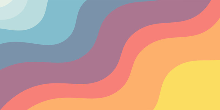 Rainbow colorfull wave shapes background. Dynamic futuristic design