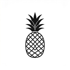 Minimalist pineapple icon isolated on white background vector illustration design