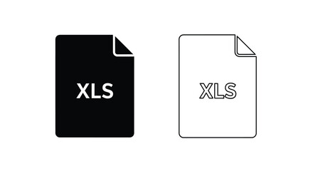 Two excel file icons one black and one white representing data