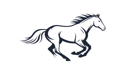 Obraz premium Galloping Horse Silhouette