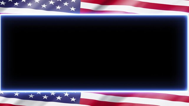 Vertical American flag animation with copy space, perfect patriotic template for Independence Day and 4th of July events, Memorial Day announcements and national holiday stories