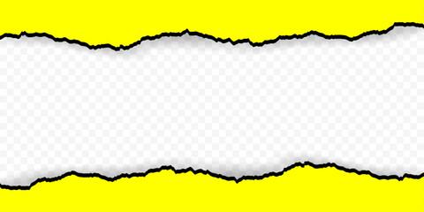 Obraz premium yellow torn paper frame copy space. Perfect For Logo, Banner, Frame, Icon. Freehand Drawing.