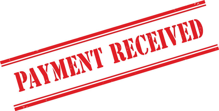 Payment received stamp design