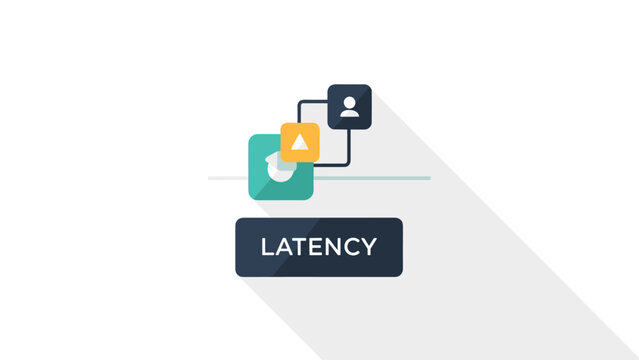 Latency Concept Icon with Network and User Symbols