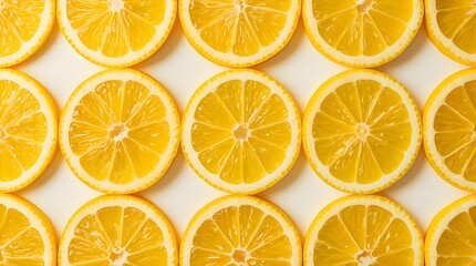 slices of lemon on white