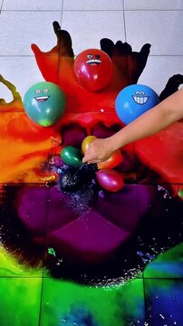 Satisfying sound balloons popping and glass breaking video 