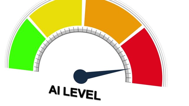 Digital business and innovation concept. Business, technology, internet and network concept. Virtual screen of the future. Motion graphics of mater level concept